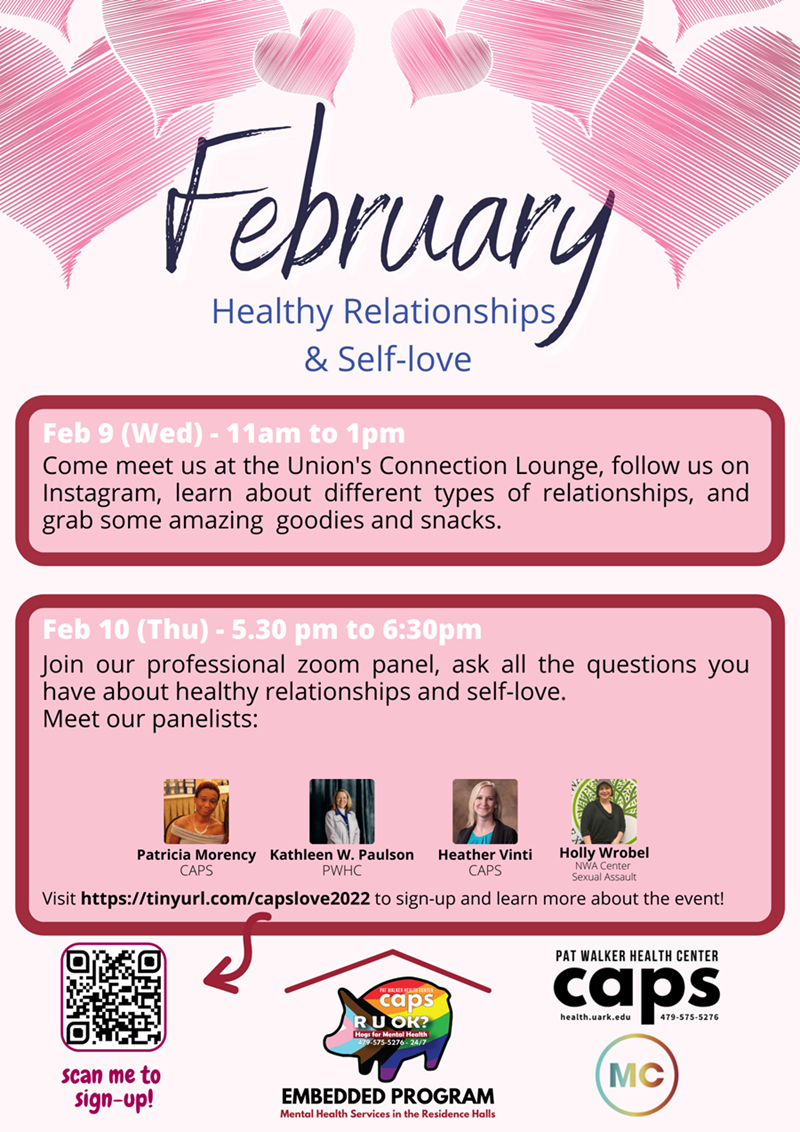 Explore Healthy Relationships and Self-Love at CAPS' 'Relationships Are Sweet' Today, Tomorrow
