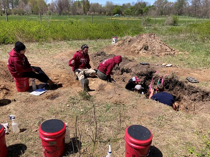 U of A's soil judging team, made up of students in Bumpers College's Crop, Soil and Environmental Sciences program, has finished in the top 10 in the nation each of the last two years (10th in 2024, sixth in 2023).