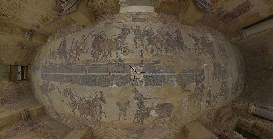 the Circus Mosaic from the Villa Romana del Casale in Piazza Armerina Sicily