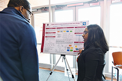 Photo of poster presentation by Sarah Jagessar.