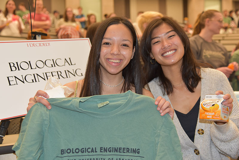 Students celebrate the biological engineering major