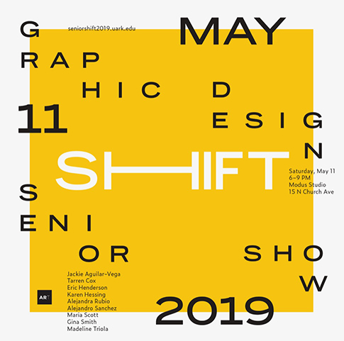 Black and yellow logo for "Shift"