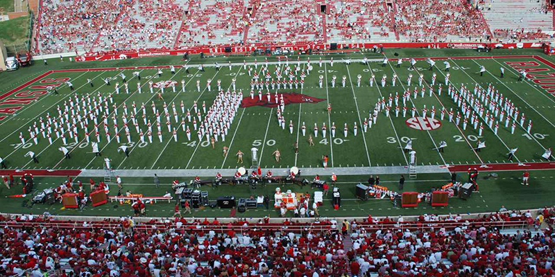 Razorback Marching Band Presents Exclusive Performance of Its Bond Show