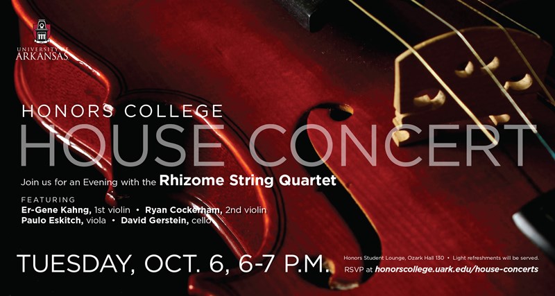 Honors College House Concert Features the Rhizome String Quartet