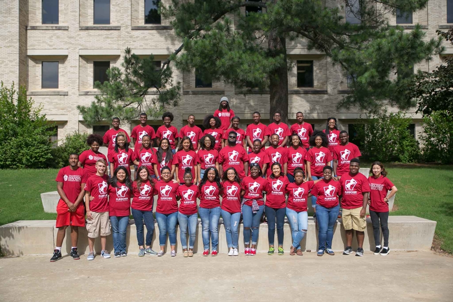 High school students from Arkansas participated in the Fleischer Scholars summer camp program to learn about entrepreneurship, business courses and college life at Walton College.