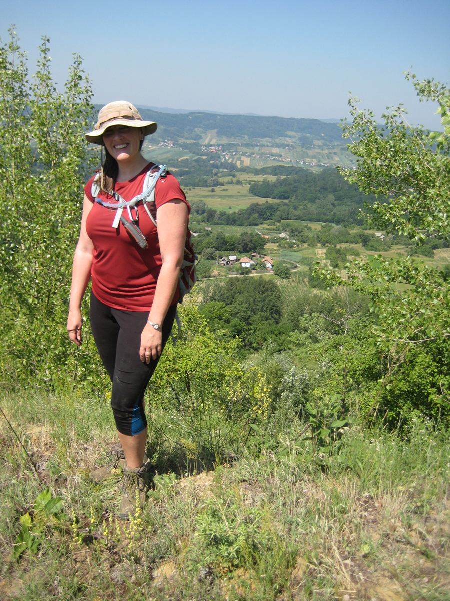 Claire Terhune during fossil survey in Romania in 2013.