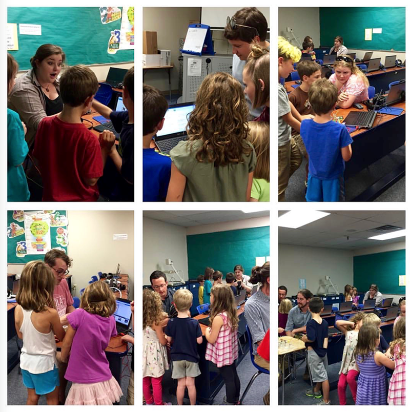 University of Arkansas music education students work with students from Washington Elementary School in Fayetteville.