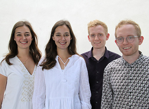 Sarah Moll, Hannah Moll, Evan Hursley and Dylan Hursley are among the students graduating this Saturday from the Fay Jones School of Architecture and Design.