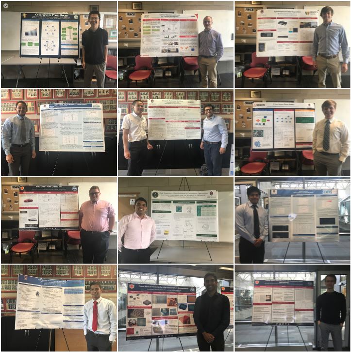 Students present summer research during poster session.