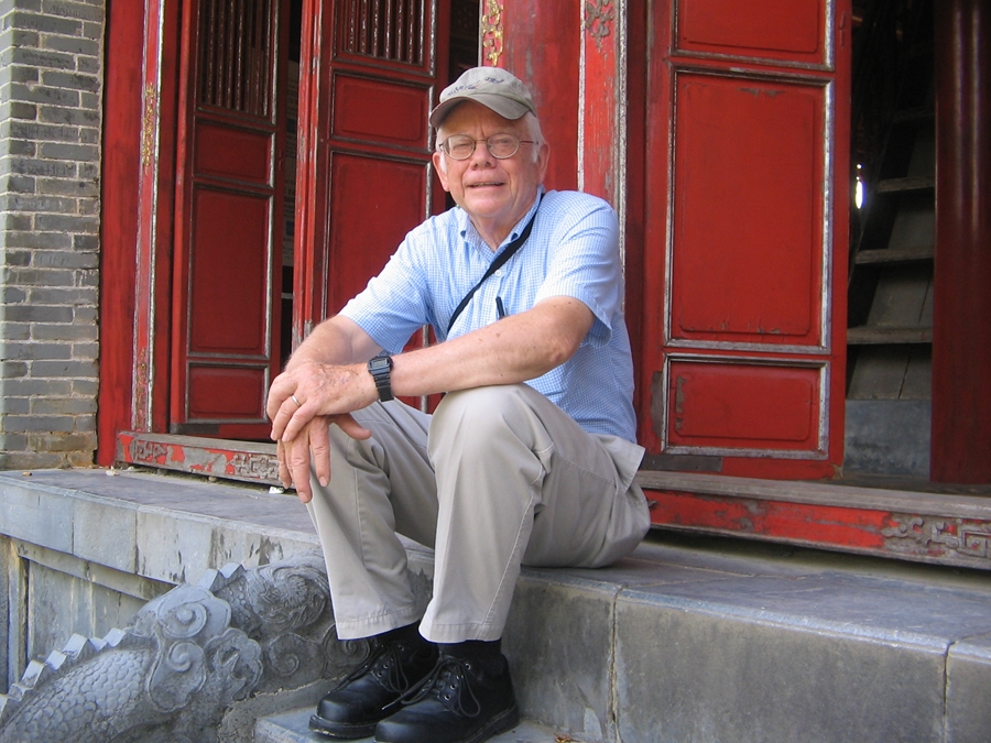 Don Voth at a gate of the ancient Vietnamese Imperial Palace in Hue.