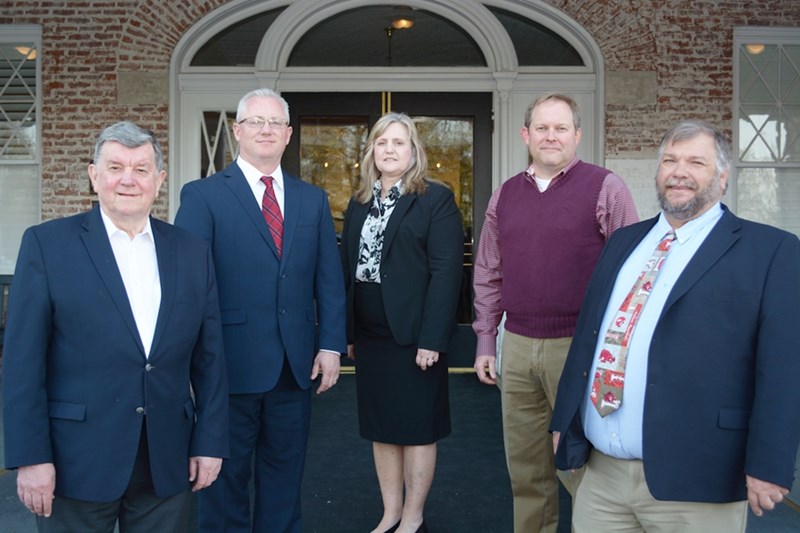 From left to right: New Arkansas Academy of Chemical Engineers members Jon Keel, Mark Crawford, Tina Gilliland, Bill Shelton and Tony Dean Freeman.