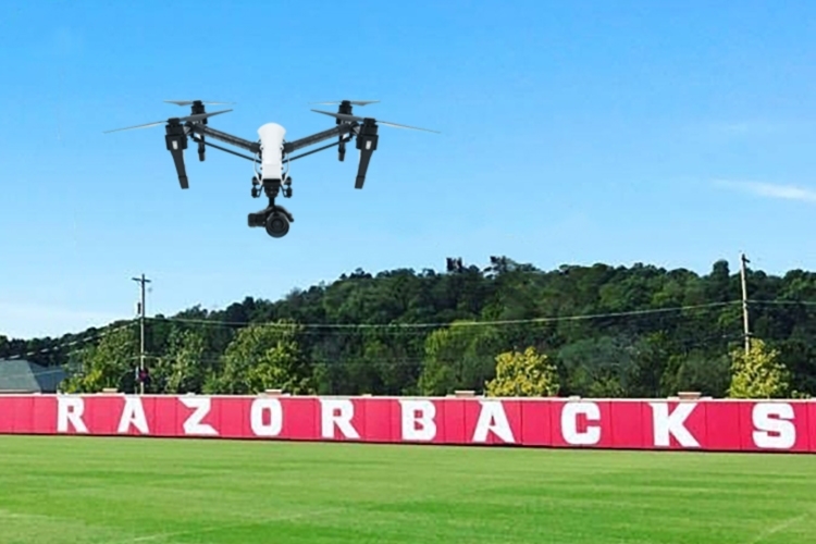 A drone is seen during a training class at the University of Arkansas. The third annual Arkansas Drone/Unmanned Aircraft Systems Summit is March 12. 
