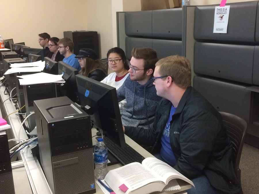 Members of the Cyber Hogs team have earned a ticket to the Southwest Regional Collegiate Cyber Defense Competition finals in Tulsa March 22-24.