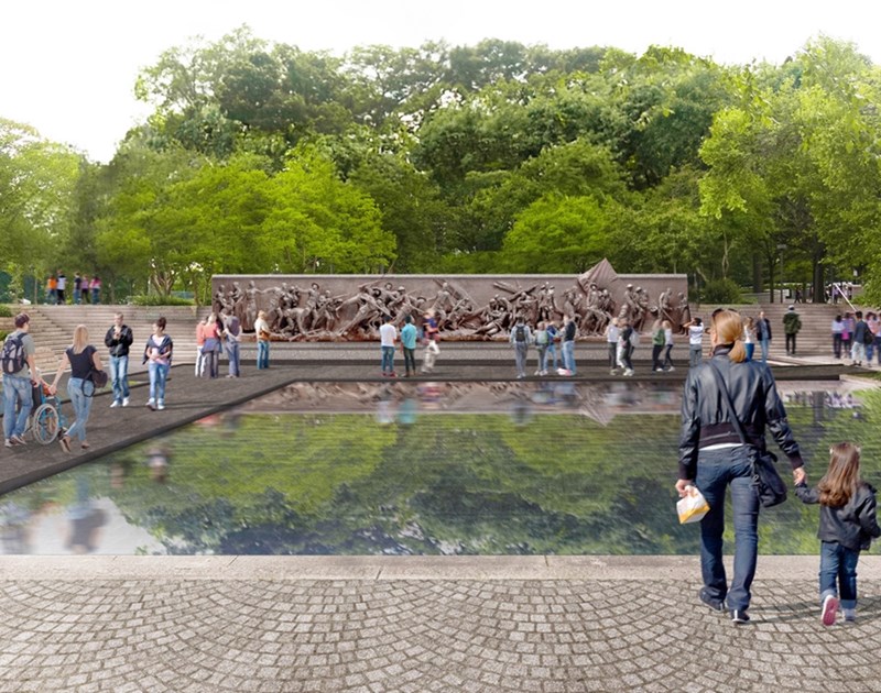 artists updated conception of WW I memorial