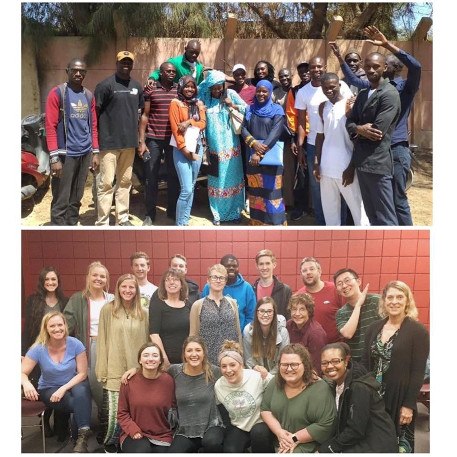 Senegalese sports leaders (top) visit Northwest Arkansas to participate in two-week workshop developed by U of A students (bottom)
