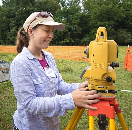 Emily Beahm at Lockesburg field site in southeast Arkansas.
