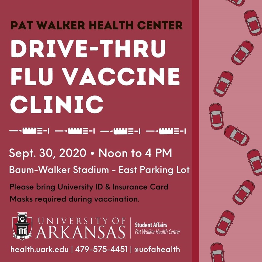 Health Center Hosting Drive-Thru Clinic at Baum-Walker Stadium Sept. 30