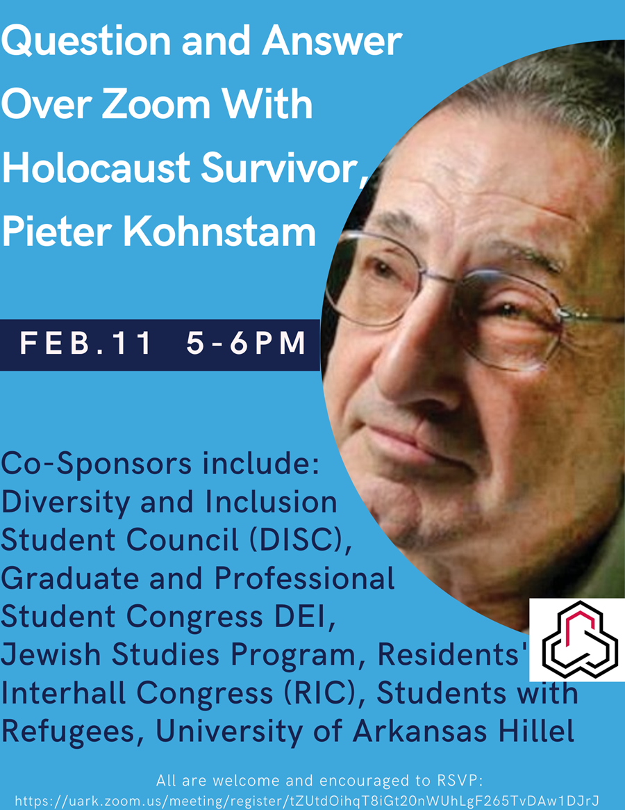 Holocaust Survivor to Speak to U of A on Feb. 11
