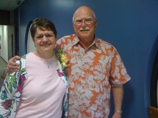 Charles and Susan Riggs at his retirement party in 2011.