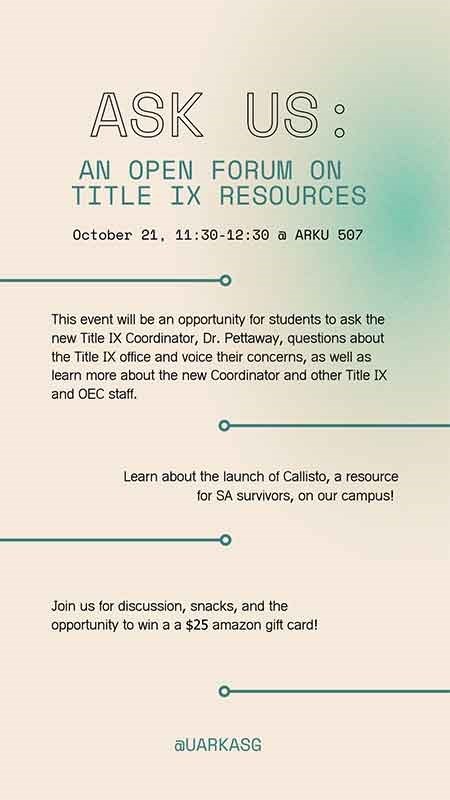 Ask Us: An Open Conversation on Title IX Resources Thursday
