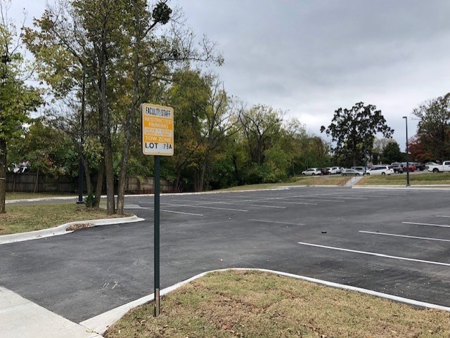 Faculty and Staff Parking Area in Northeast Part of Campus Has Reopened