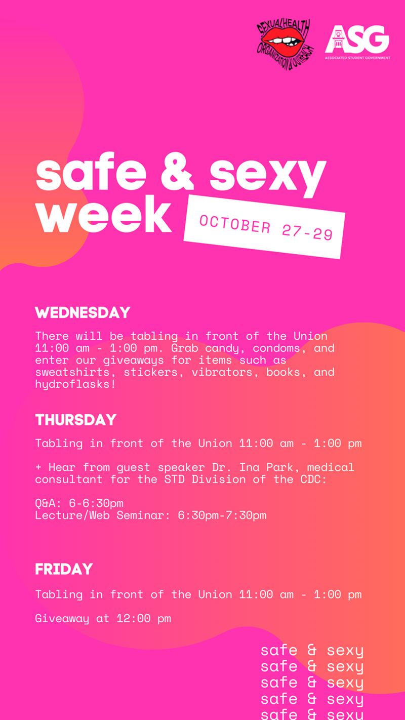 Lecture Tonight for Safe and Sexy Week