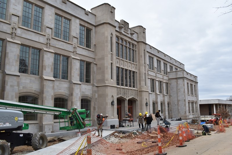 Exterior of new Student Success Center, just north of Old Main.
