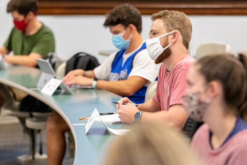 Masks are now required in all indoor settings on campus this semester, with limited exceptions. 
