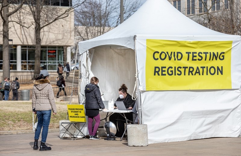 The mass testing clinic will be held outside on the Union Mall and open to all members of the campus community, Monday-Friday, from 8 a.m. to 4 p.m., until Feb.18. 