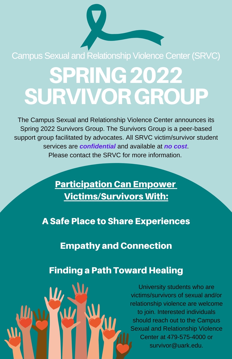 SRVC Provides Weekly Survivors Group Spring 2022