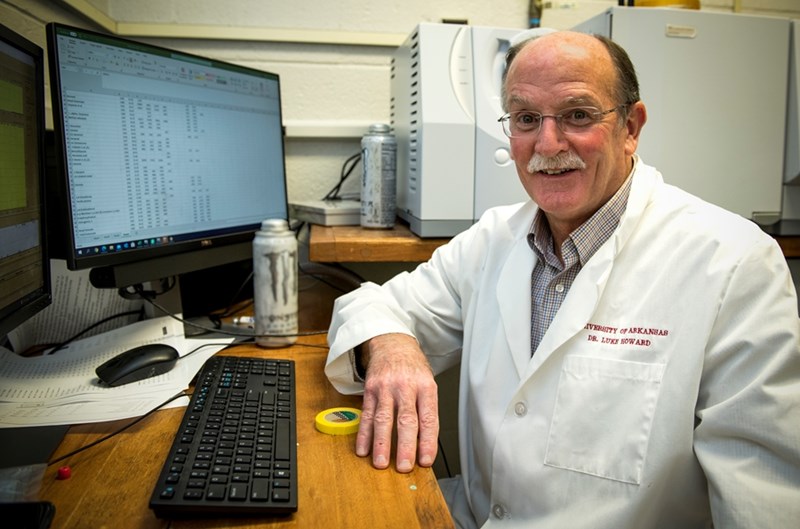 Luke Howard, professor of food science, has been pioneering research in functional foods at the Arkansas Agricultural Experiment Station. He retired last month after 24 years of research and teaching in the U of A System.