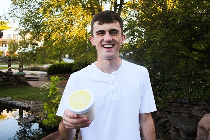 U of A senior Coleman Warren founded Simple + Sweet Creamery as a way to battle hunger and food insecurity in Northwest Arkansas. Simple + Sweet donates more than 50 percent of its profits to the Northwest Arkansas Food Bank and has contributed roughly 10,000 meals to date. 