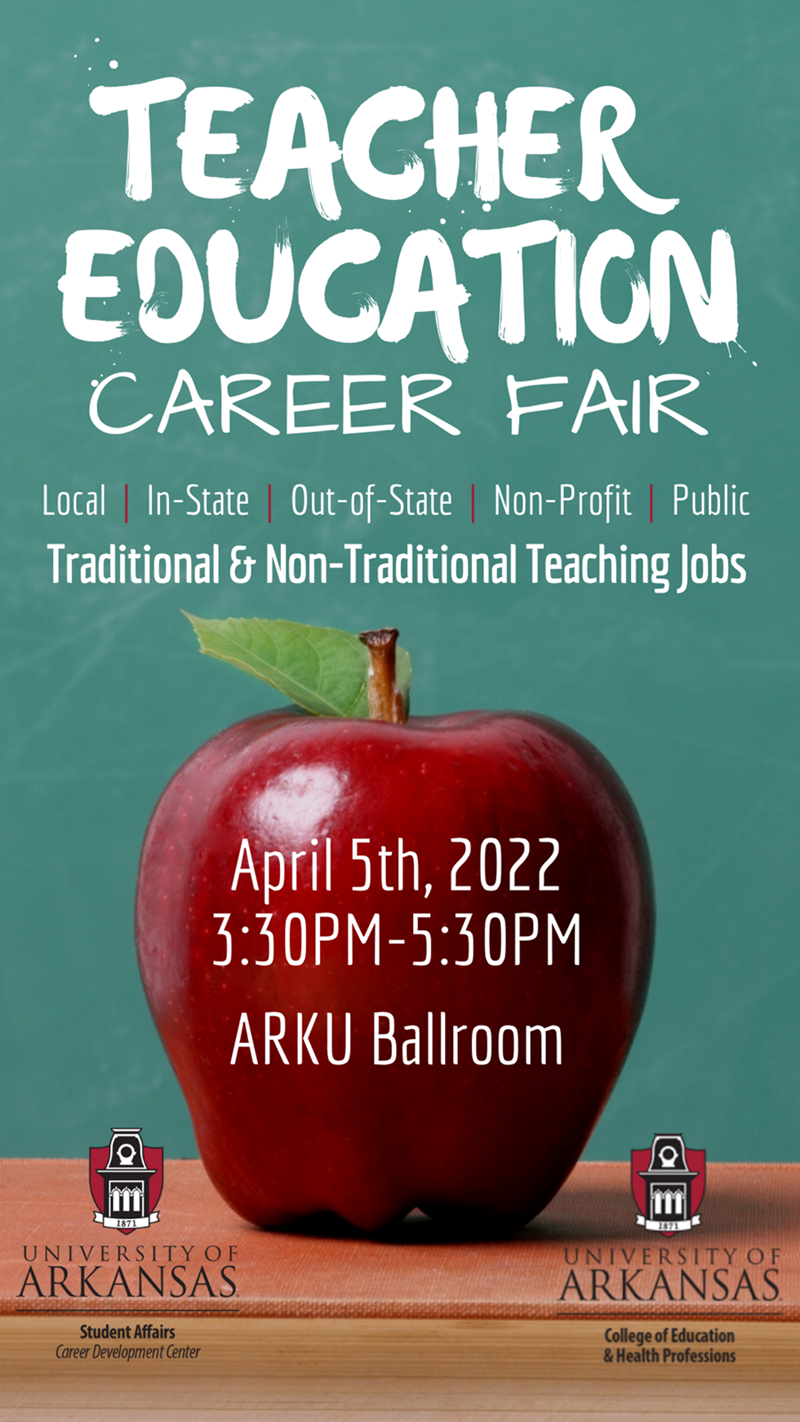 Attend the Teacher Education Career Fair Tuesday, April 5.