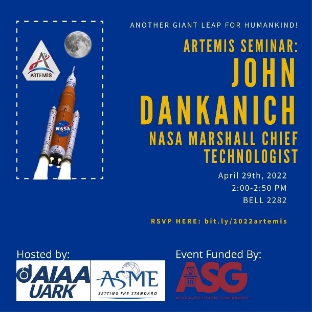 AIAA and ASME Host Artemis Seminar NASA Marshall's Chief Technologist April 29