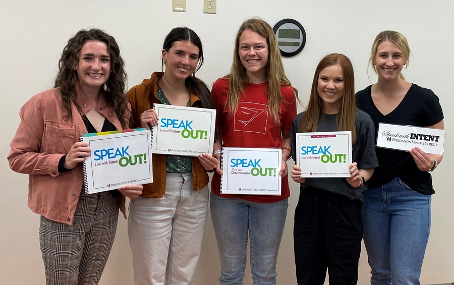 Pictured from left: Graduate students Jennifer Andrews, Katie Richmond, Cassidy Collier, Lauren Lynch and Caroline Brinkley.