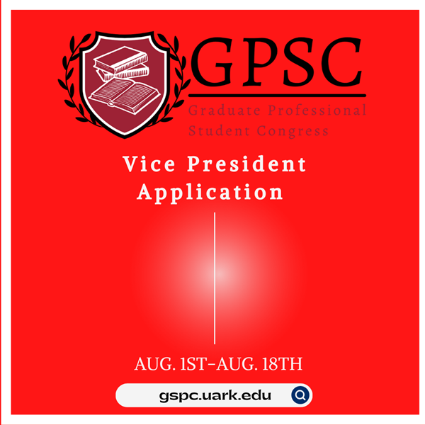 Last Day to Apply for Vice President Position in the Graduate and Professional Student Congress
