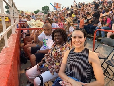 Participants in the Nelson Hackett Project Institute enjoy a trip to the Rodeo of the Ozarks.