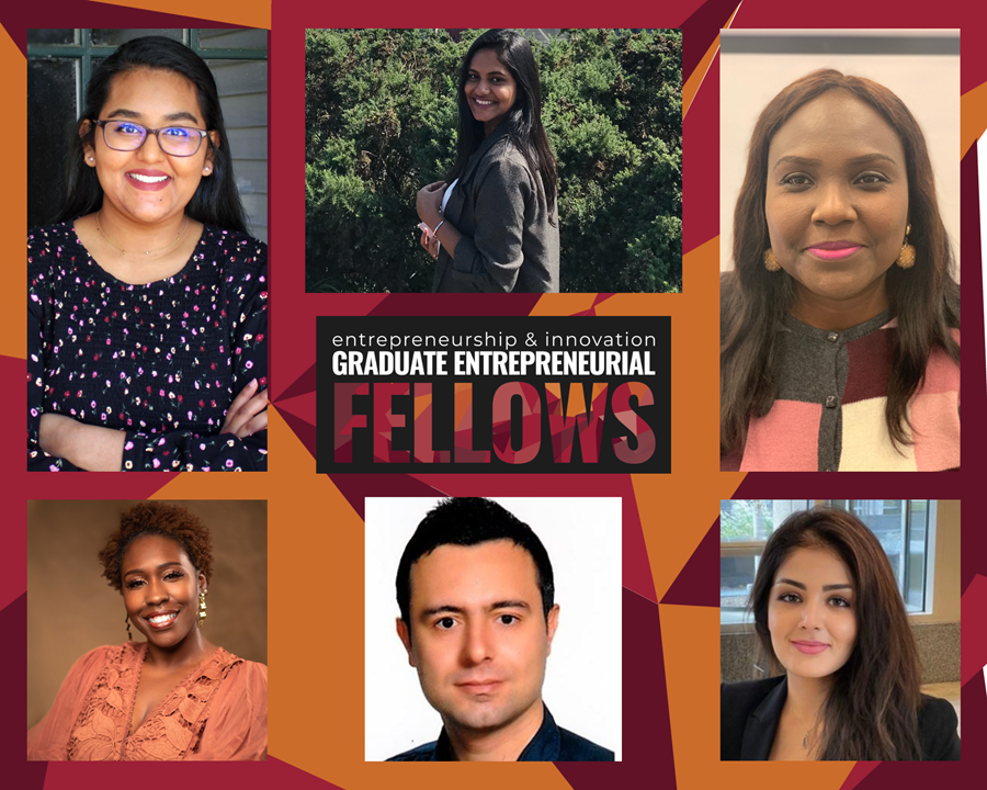 Six students have been named Graduate Entrepreneurial Fellows for Fall 2022