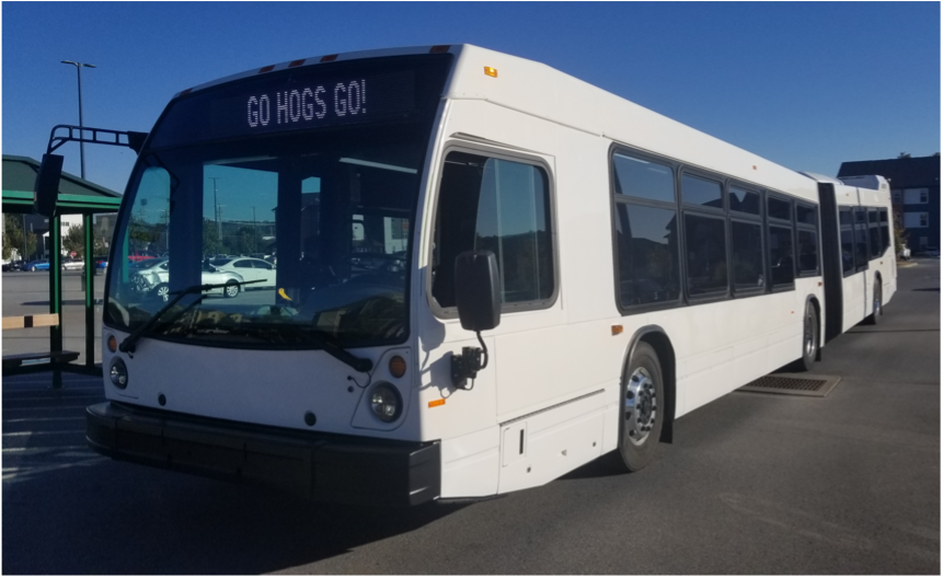 Razorback Transit Testing Articulated Bus