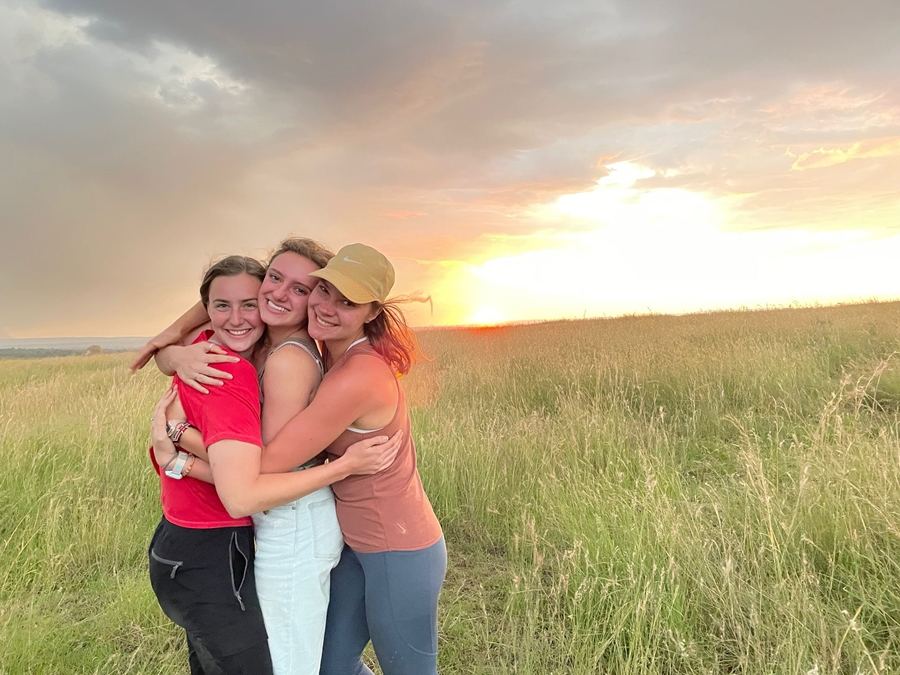 Jenova Kempkes (left) participated in a study abroad internship this summer in Kenya, which she said was invaluable experience to prepare for her career in international medicine.