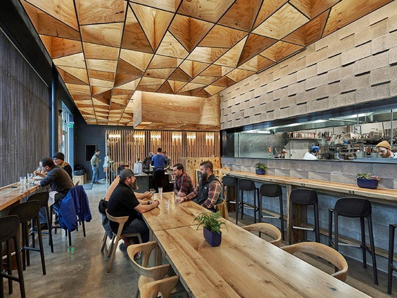 CO-OP Ramen in Bentonville received a 2022 Honor Award from AIA Arkansas, the Arkansas Chapter of the American Institute of Architects.