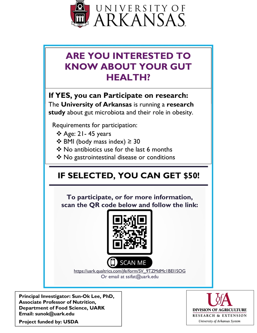 Adult Participants Needed for Gut Microbiota Research Study; $50 Gift Card Available