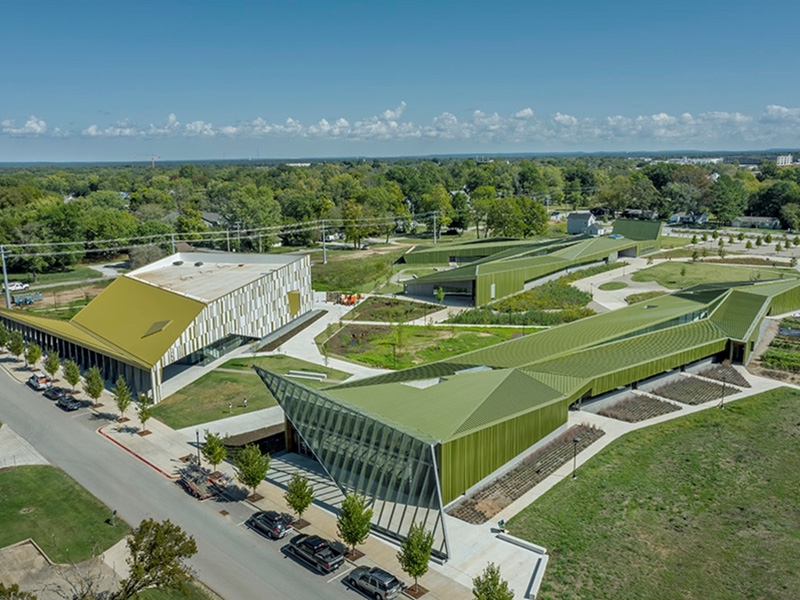 Thaden School, a Bentonville project planned and designed by EskewDumezRipple, Marlon Blackwell Architects and Andropogon Associates, has won a 2023 Honor Award from the American Institute of Architects.