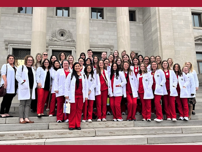 Eleanor Mann School of Nursing students recently participated in Nurses Day at the Arkansas State Capitol.