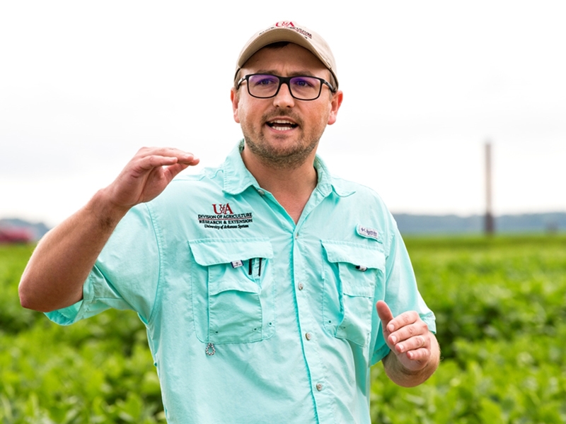 Gerson Drescher, assistant professor of soil fertility, is the principal investigator of a Mid-South Delta soils study for the Arkansas Agricultural Experiment Station.
