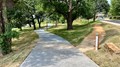 Confluence of the Oak Ridge paved trail and Fayetteville Traverse trail on the U of A campus.