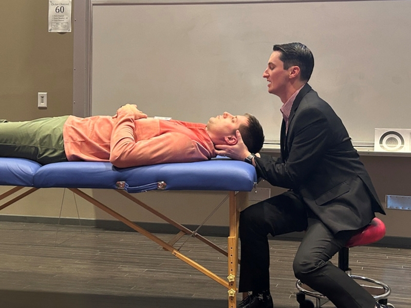 Sports medicine experts gave talks and demonstrations at the 18th Annual Razorback Sports Medicine Symposium.