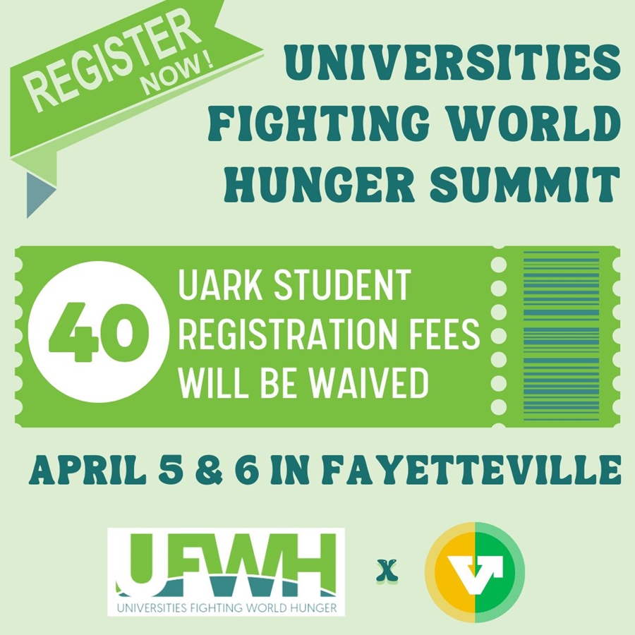 40 UARK Students Receive Free Registration for Universities Fighting World Hunger Summit