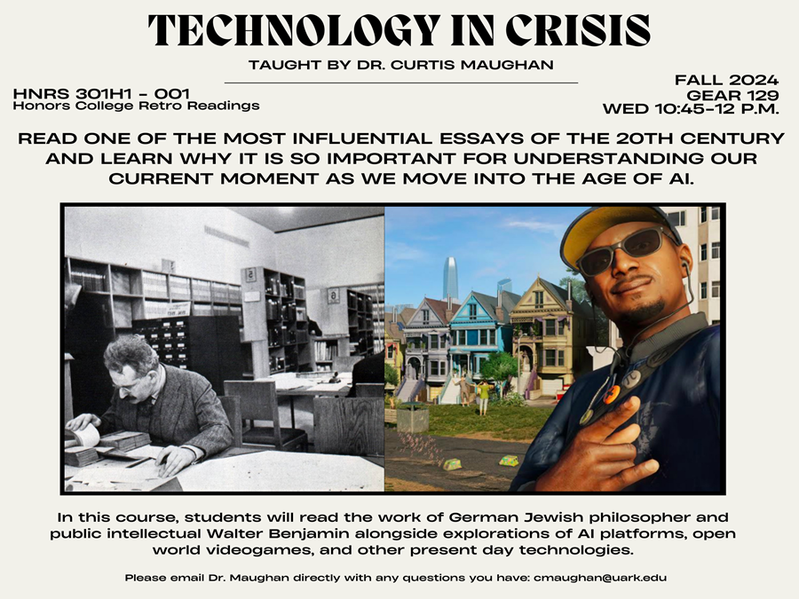Honors Digital Humanities Course “Technology in Crisis” for Fall 2024