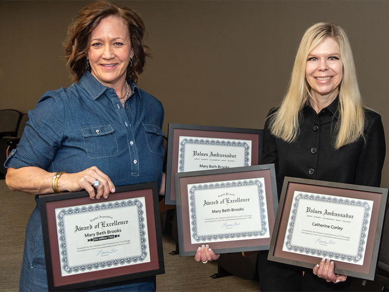 From left: Mary Beth Brooks and Katherine Corey. Not pictured: Lori Leebron and Carolina Mejia.